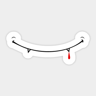 Vampire Mouth Blood Face Smile Sticker